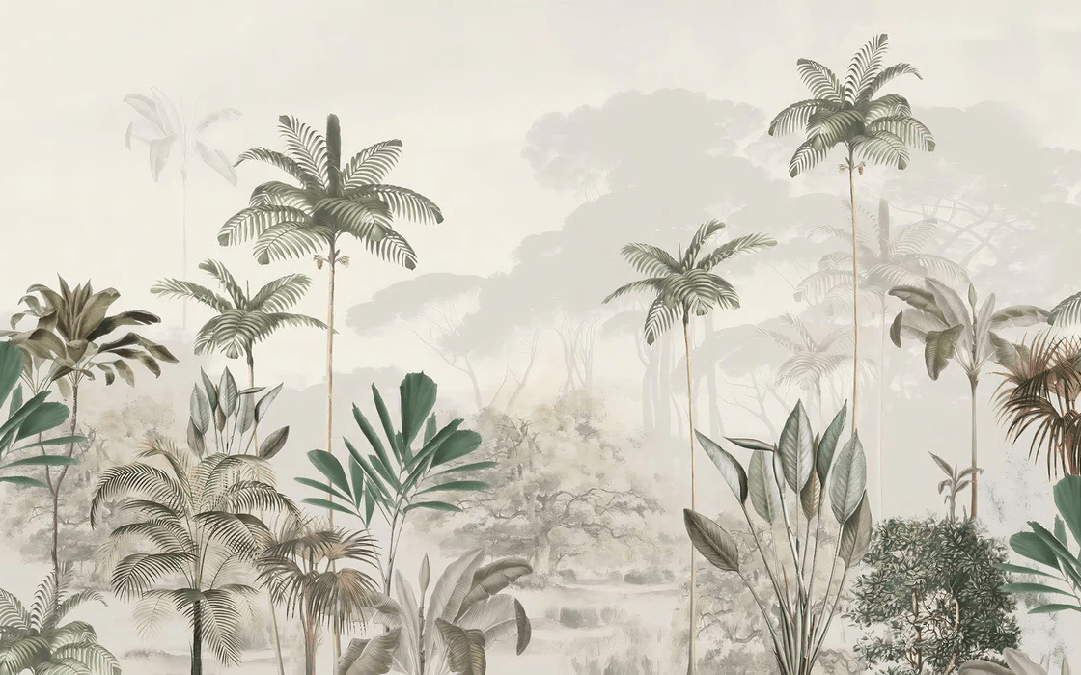 Papier peint panoramique jungle eden vert, XXL, tendance