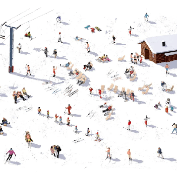 Papier peint panoramique après ski