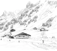 Papier peint Clusaz ski fond montagne Confins