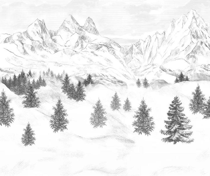 Papier peint Aiguilles d'Arves - Muralconcept