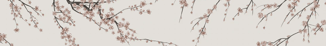 Papier peint panoramique Sakura beige, XXL, tendance