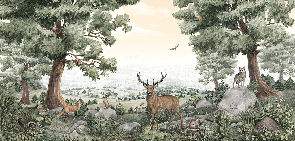 Papier peint vie des animaux, XXL, tendance