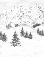 Papier peint montagne sommets de Chamonix - Muralconcept