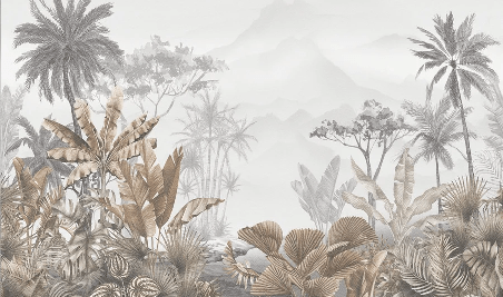 Papier peint tendance tropical sepia