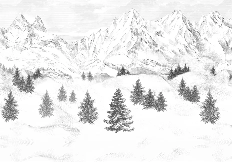 Papier peint Aiguilles d'Arves, XXL, tendance