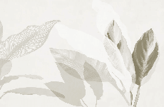 Papier peint feuillage moderne sépia - Muralconcept