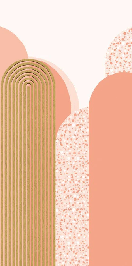Papier peint Art déco graphique tendance rosé - Muralconcept