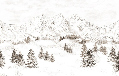 Papier peint montagne massif des Alpes