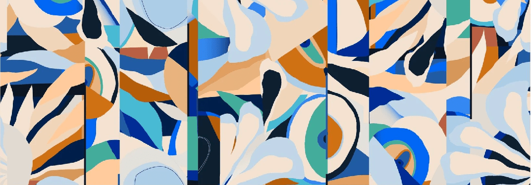 Papier peint abstrait vibrant - Muralconcept