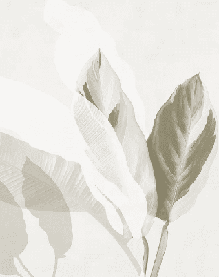 Papier peint feuillage moderne sépia - Muralconcept