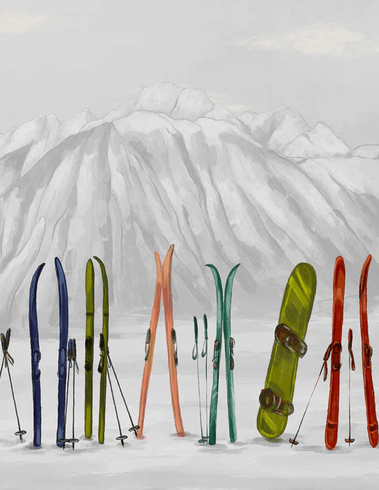 Papier peint ski à Courchevel
