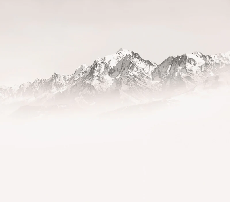 Papier peint matin brumeux Mont Blanc