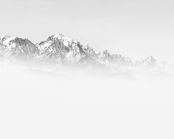 Papier peint matin brumeux Mont Blanc