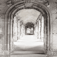 Papier peint Trompe l'oeil Couloir Marbre Parisien - Muralconcept