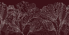 Papier peint panoramique valse des fleurs bordeaux - Muralconcept