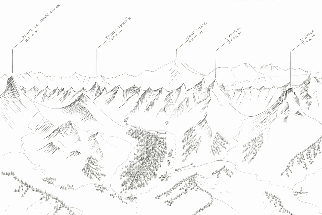 Papier peint montagne – La Clusaz et ses sommets - Muralconcept