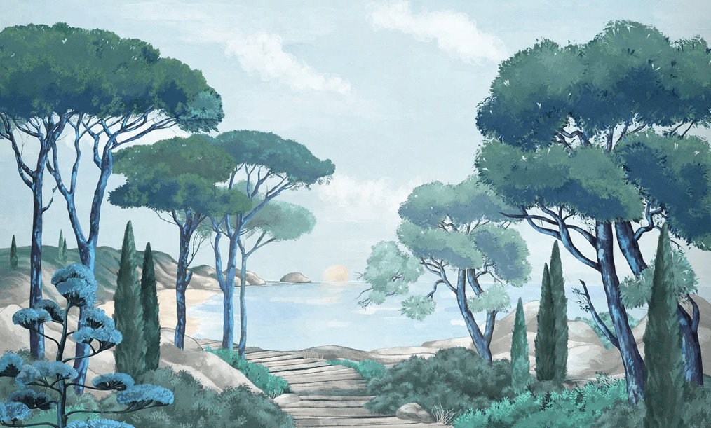 Papier peint balade dans les calanques