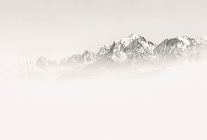 Papier peint matin brumeux Mont Blanc