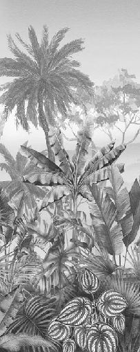 Papier peint tendance tropical bleu, XXL, tendance