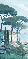 Papier peint balade dans les calanques - Muralconcept