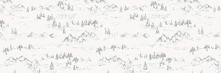 Papier peint illustration montagne et sapin - Muralconcept