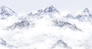 Papier peint Mont Everest bleu