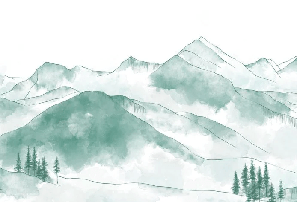 Papier peint montagne chaine des Aravis vert menthe - Muralconcept