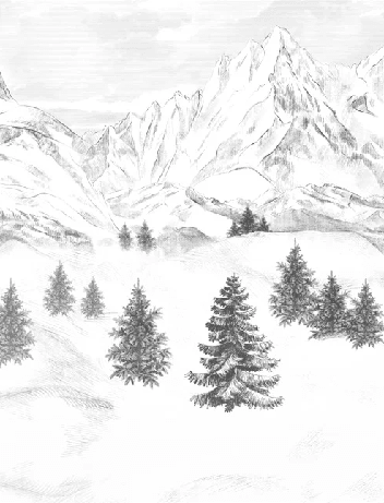Papier peint Aiguilles d'Arves - Muralconcept