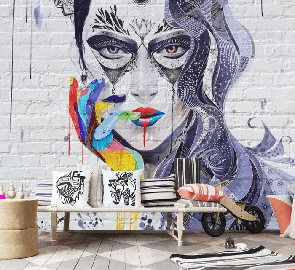 Graffiti vintage wallpaper, XXL, tendance