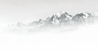 Papier peint Mont Blanc dans la brume noir et blanc