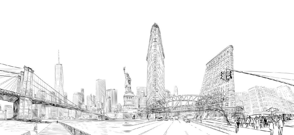 Papier peint architecture New York