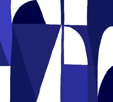 Papier peint Memphis style bleu