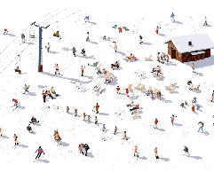 Papier peint panoramique après ski