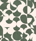 Papier peint rétro forme graphique vert