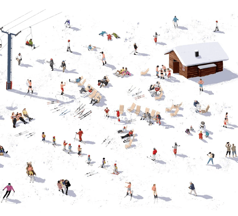 Papier peint panoramique après ski