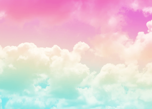 Papier peint nuage rose et bleu tendance - Muralconcept