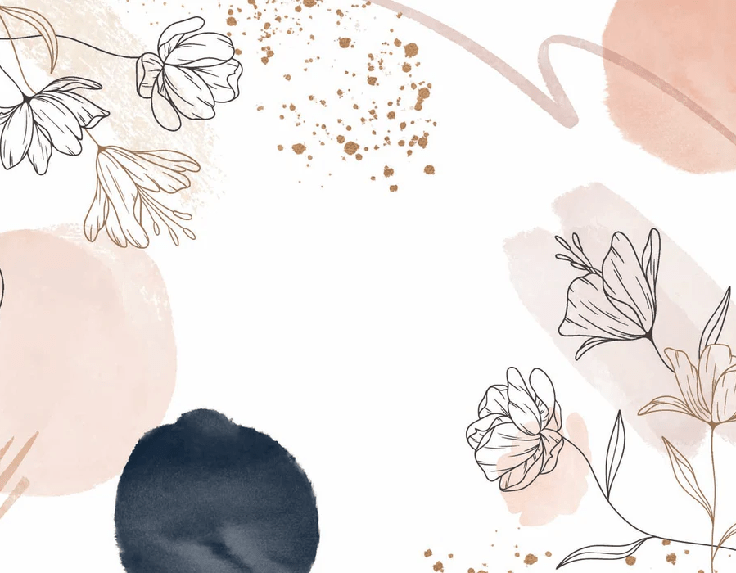 Papier peint formes et fleurs