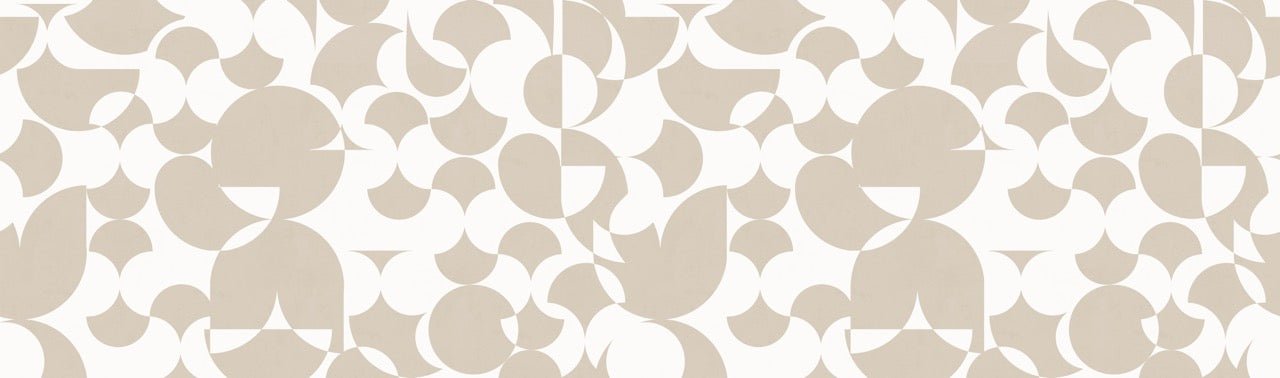 Papier peint rétro forme graphique beige, XXL, tendance