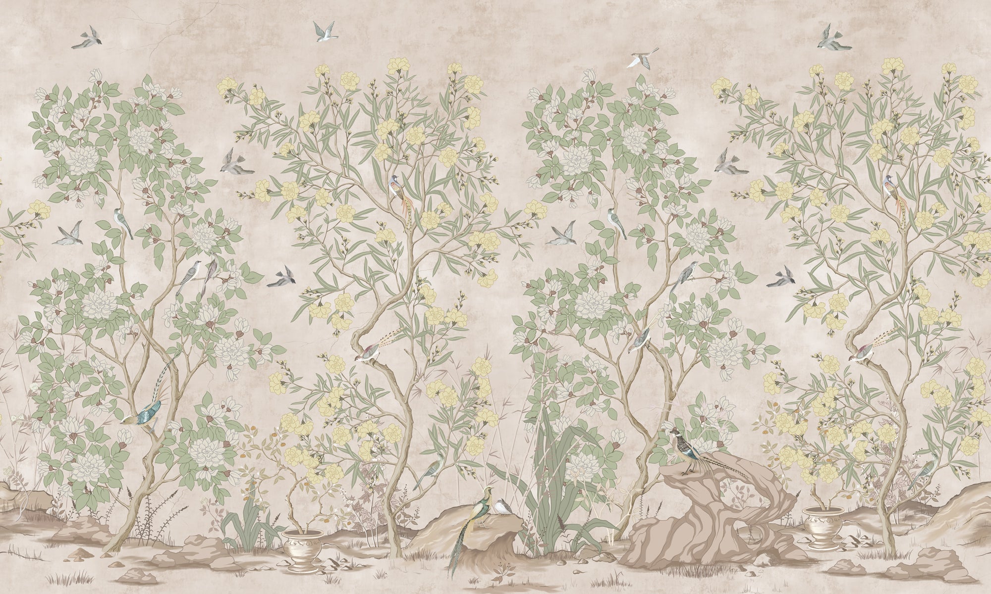 Papier peint panoramique chinoiserie garden, XXL, tendance