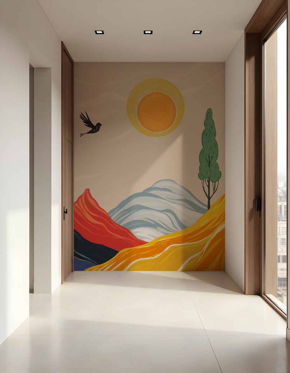 papier peint entrée
