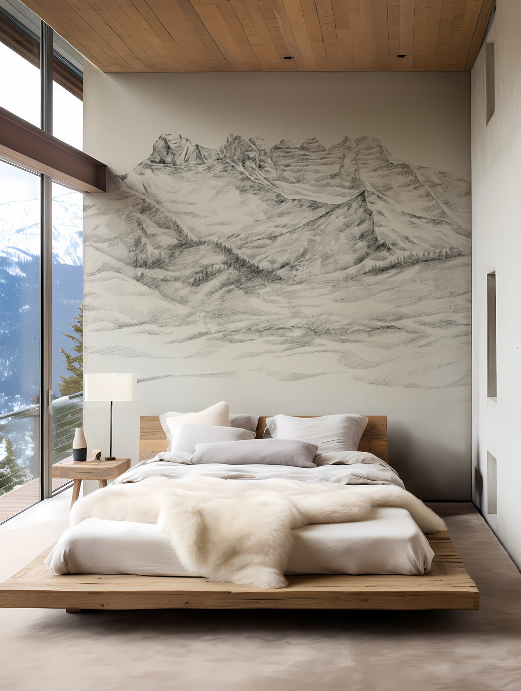 Papier peint montagne Suisse - Les dents du midi - Muralconcept