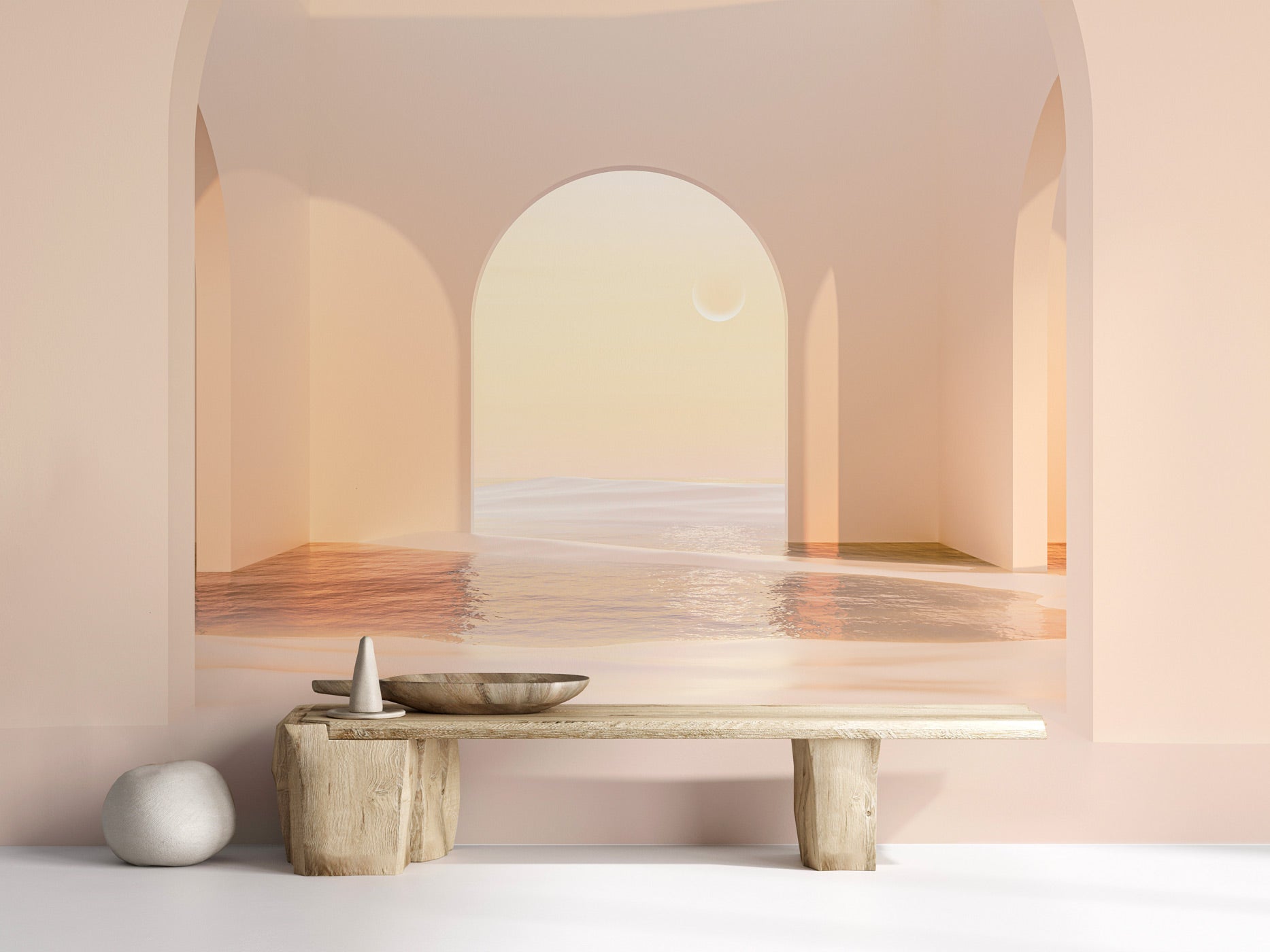 Papier peint panoramique design sunset arch - panoramique français