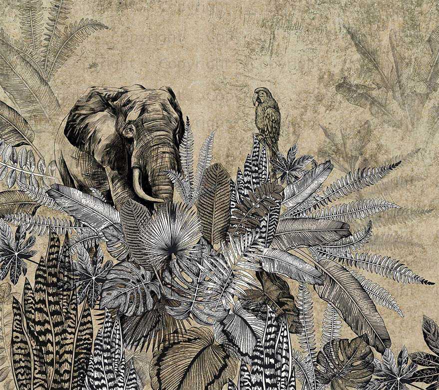 Papier peint panoramique Java Sépia, XXL, tendance