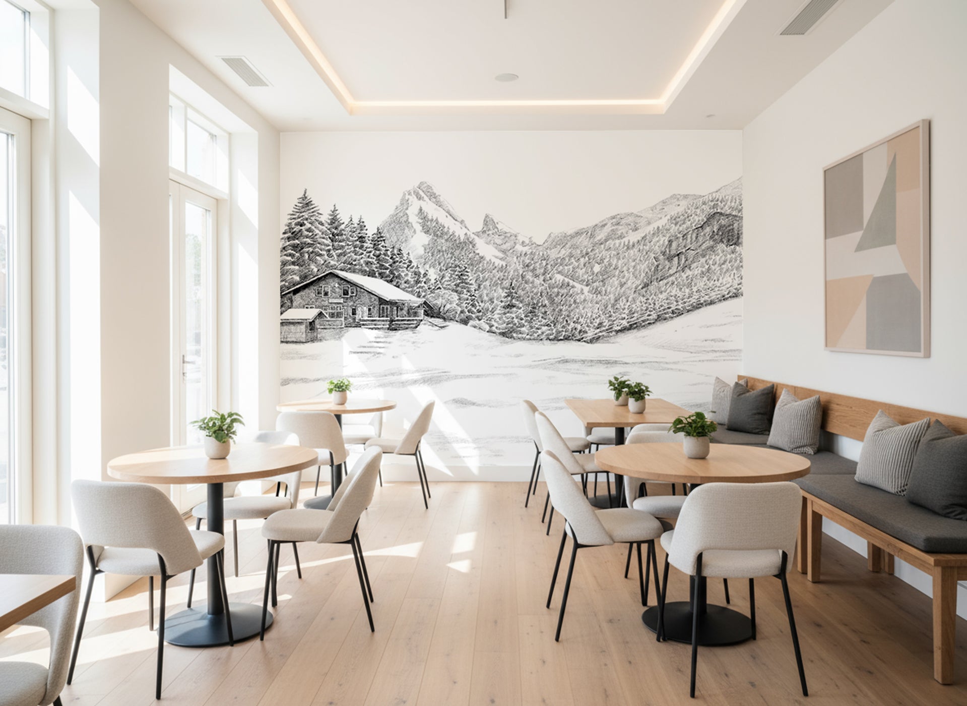 Papier peint montagne Suisse - Dent d'Oche - Muralconcept