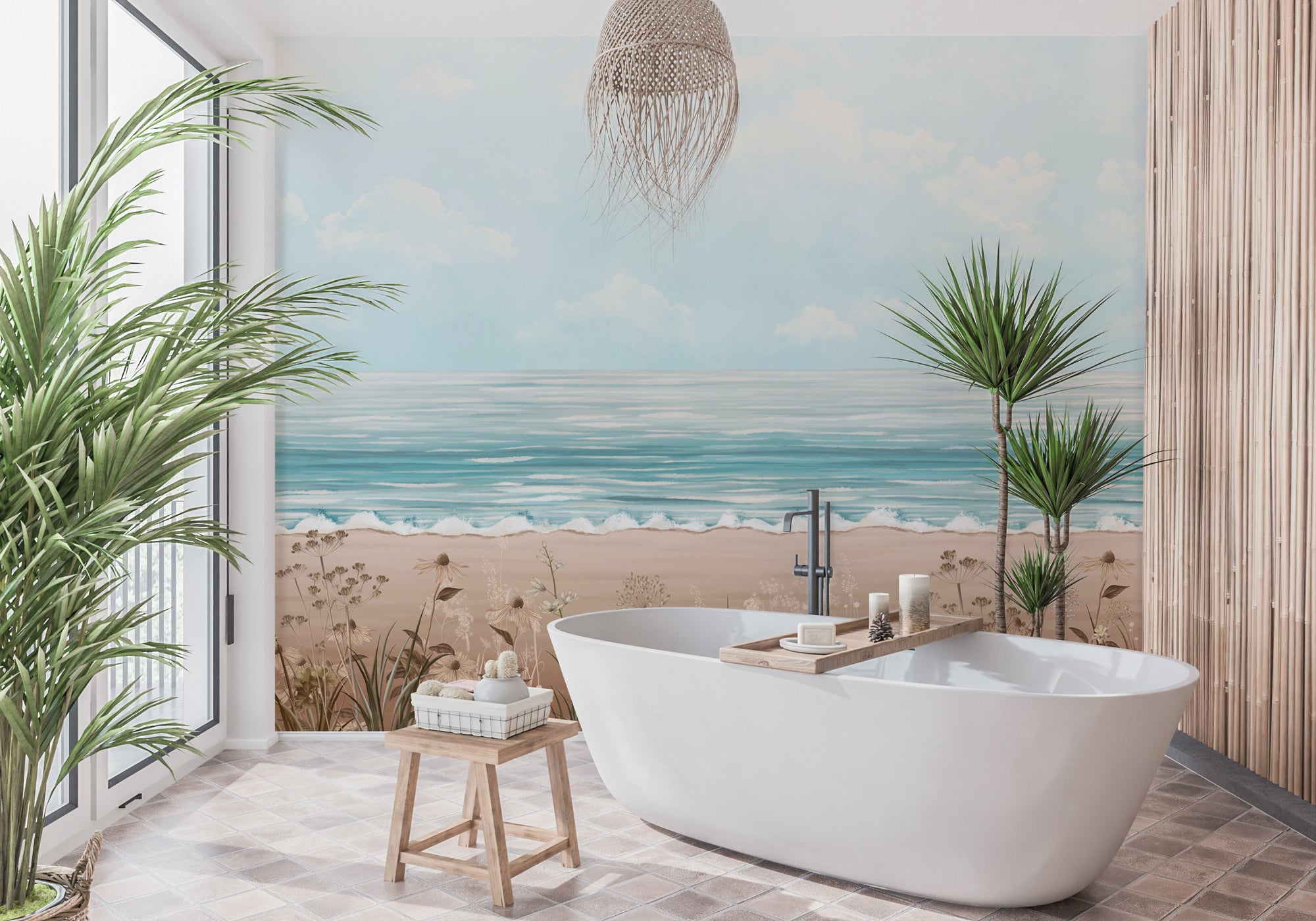 Papier peint panoramique vue mer - panoramique français