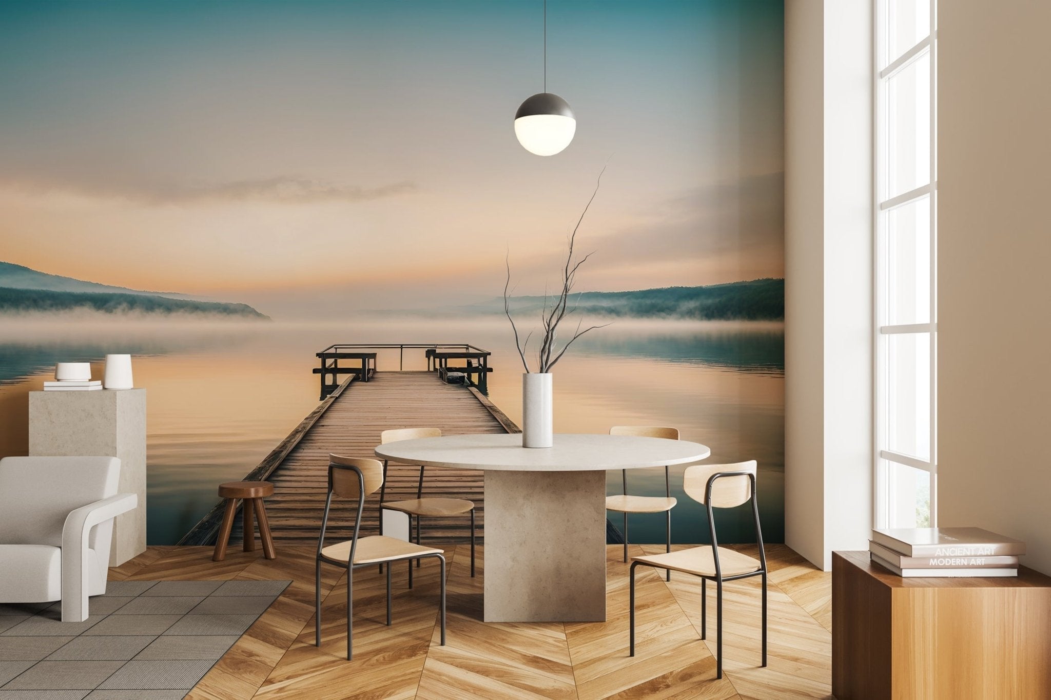 Papier peint photo vue lac, XXL, tendance