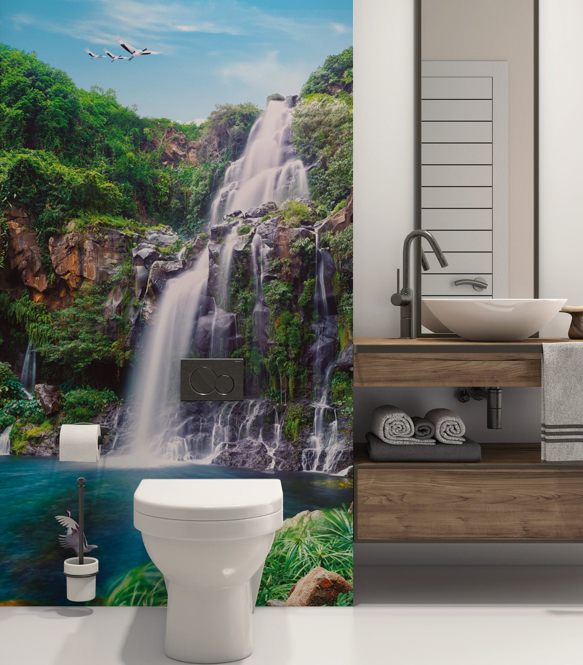 Papier peint cascade de la Réunion, XXL, tendance