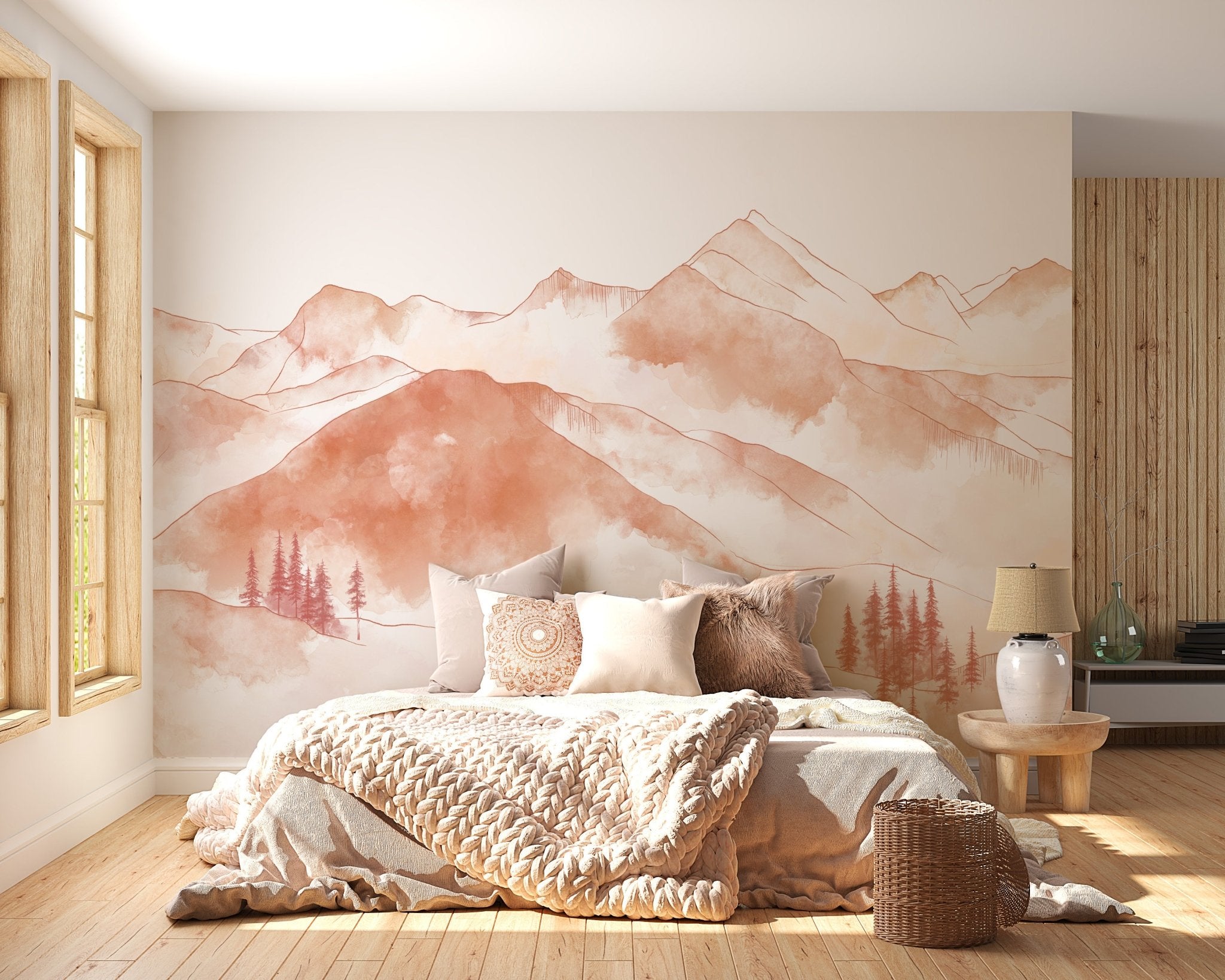 Papier peint montagne chaine des Aravis - Muralconcept