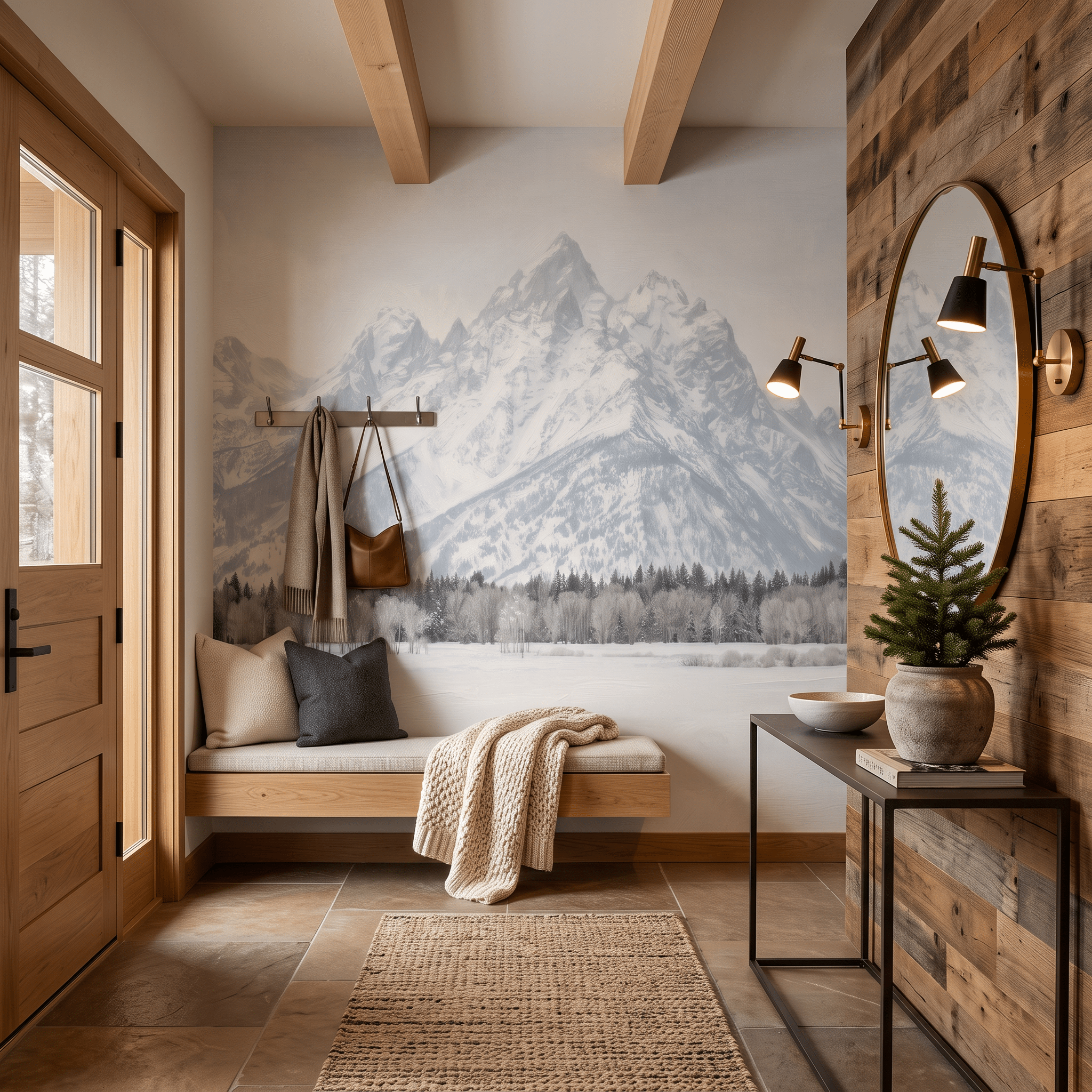 Papier peint Grand Teton – Paysage montagne USA