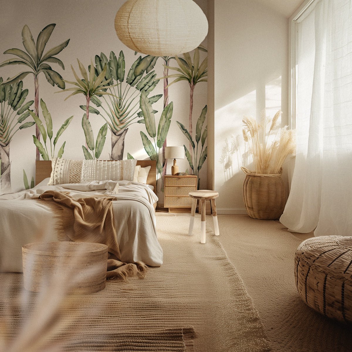 Papier peint tropical aquarelle, XXL, tendance